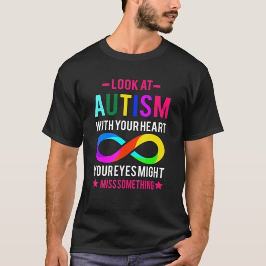 Kijk naar Autisme Autisme Autisme Autisme Autisme  T-shirt (Voorkant)