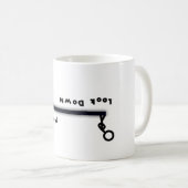 Kijk naar boven of kijk naar beneden (& de mannen koffiemok (Voorkant rechts)