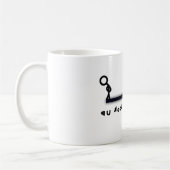 Kijk naar boven of kijk naar beneden (& de mannen koffiemok (Links)