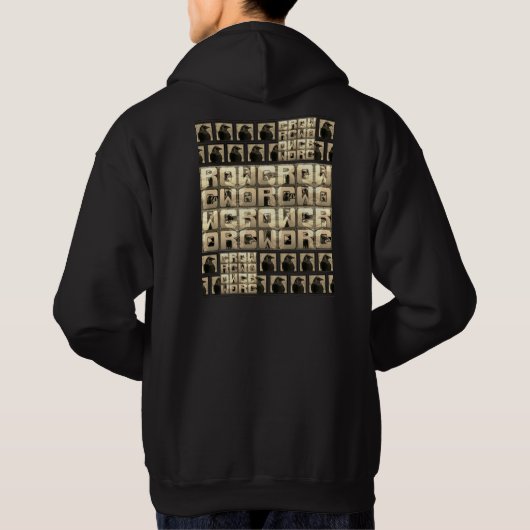 Kijk naar Crow Worc Hoodie (Achterkant)