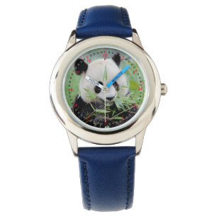 Kijk naar de grote panda. Panda-wedstrijd. Horloge