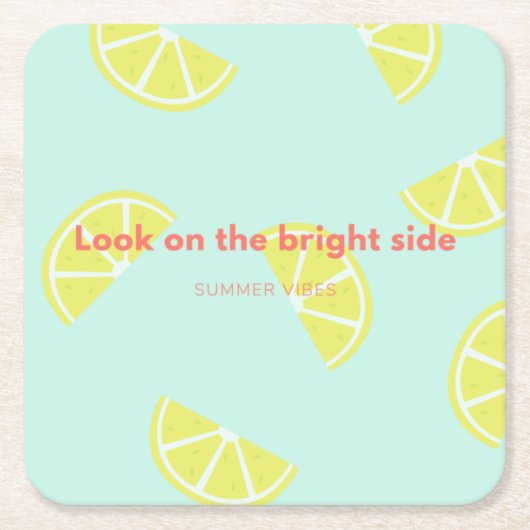 Kijk naar de heldere kant van de auto-lufterfrisch kartonnen onderzetters (Voorkant)