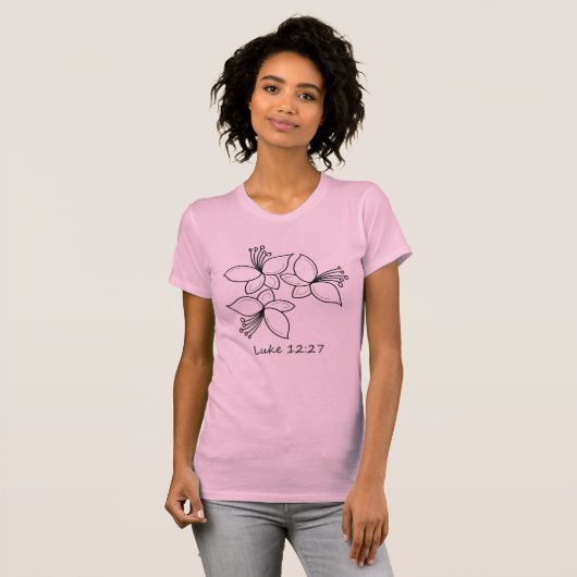 Kijk naar de lelies dames t-shirt (Voorkant volledig)