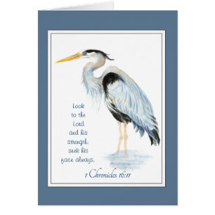 Kijk naar de Lord Bible Inspirerend Quote Heron