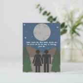 Kijk naar de maan briefkaart (Staand voorkant)