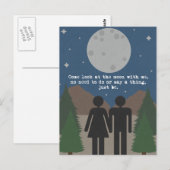 Kijk naar de maan briefkaart (Voorkant / Achterkant)