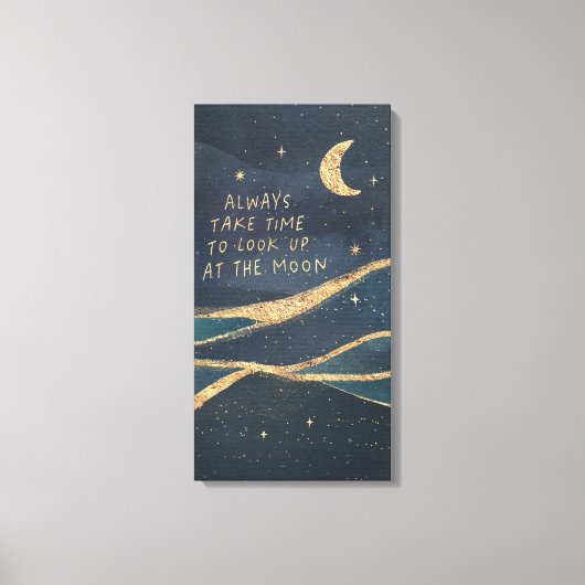 Kijk naar de maan canvas afdruk (Voorkant)