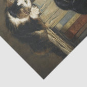 Kijk naar de Prey door Henriette Ronner-Knip Tissuepapier (Detail)