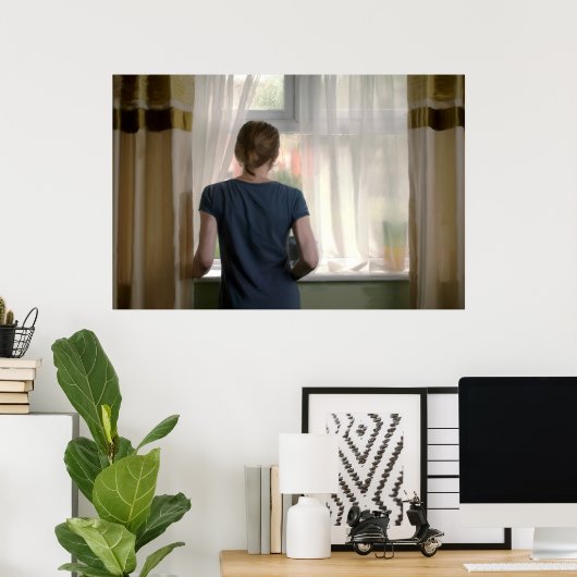 Kijk naar de regen poster (Thuiskantoor)