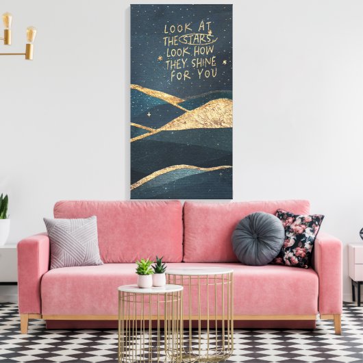 Kijk naar de sterren canvas afdruk (Insitu (Woonkamer))