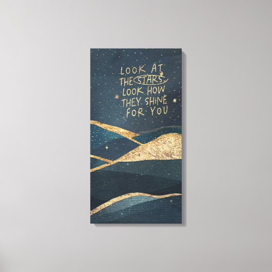 Kijk naar de sterren canvas afdruk (Voorkant)