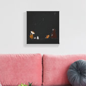 Kijk naar de sterren opgerekt canvas print (Insitu (Woonkamer))