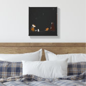 Kijk naar de sterren opgerekt canvas print (Insitu (Slaapkamer))