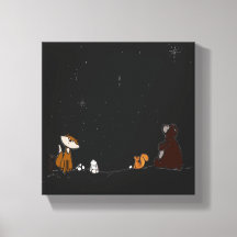 Kijk naar de sterren opgerekt canvas print
