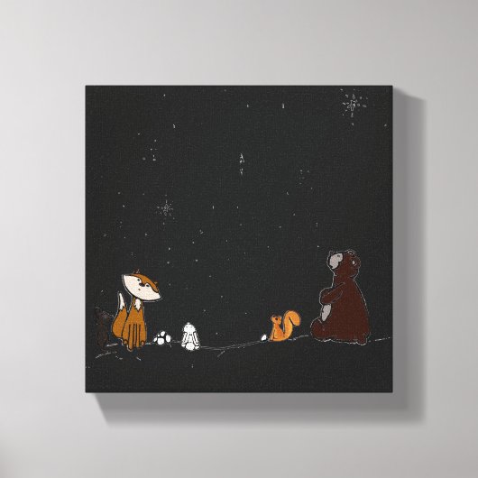 Kijk naar de sterren opgerekt canvas print (Voorkant)