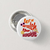 Kijk naar de Sunshine Canvas tas Ronde Button 3,2 Cm (Voorkant /achterkant)