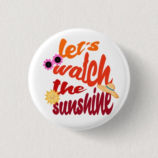 Kijk naar de Sunshine Canvas tas Ronde Button 3,2 Cm (Voorkant)