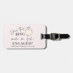 Kijk naar de toekomst mevrouw Blush Pink Ring Bagagelabel