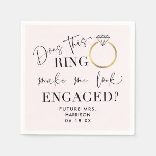 Kijk naar de toekomst mevrouw  Blush Pink Ring Servet