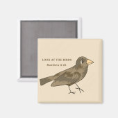 Kijk naar de vogelmagneet magneet (Voorkant / Achterkant)