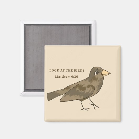 Kijk naar de vogelmagneet magneet (Voorkant / Achterkant)