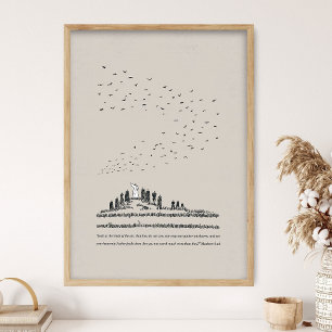 Kijk naar de Vogels, DIGITALE PRINT!, Matteüs 6:26 Poster