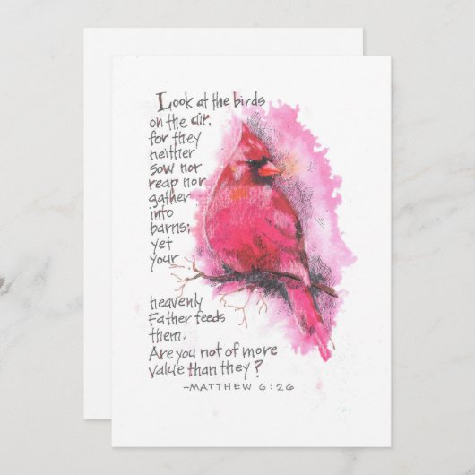 KIJK NAAR DE VOGELS NOTITIEKAARTJE (Voorkant / Achterkant)