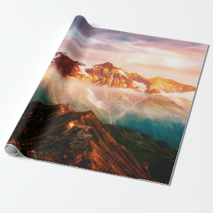 Kijk naar de zonlichtheuvels naar schemering. Dram Cadeaupapier