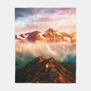 Kijk naar de zonlichtheuvels naar schemering. Dram Fleece Deken