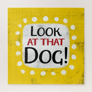 Kijk naar die puzzel van een hond