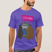Kijk naar een Beer van het Menu Funny Camping T-shirt (Voorkant)