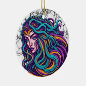 Kijk naar Elegantie: Medusa - Een boeiende retro Keramisch Ornament (Rechts)