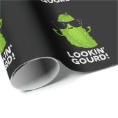 Kijk naar Gourd Funny Cool Veggie Pun Dark BG Cadeaupapier (Rol Hoek)