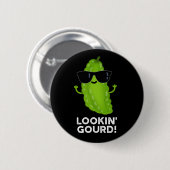 Kijk naar Gourd Funny Cool Veggie Pun Dark BG Ronde Button 5,7 Cm (Voorkant /achterkant)