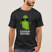 Kijk naar Gourd Funny Cool Veggie Pun Dark BG T-shirt (Voorkant)