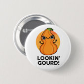 Kijk naar Gourd Funny Girl Veggie Pun Ronde Button 5,7 Cm (Voorkant /achterkant)