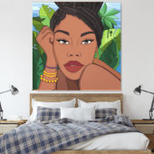 Kijk naar haar gloed canvas afdruk (Insitu (Slaapkamer))
