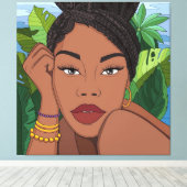 Kijk naar haar gloed canvas afdruk (Insitu (Houten vloer))