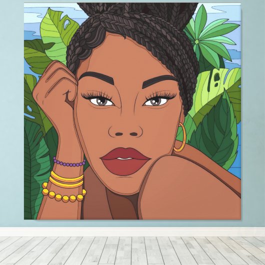 Kijk naar haar gloed canvas afdruk (Insitu (Houten vloer))