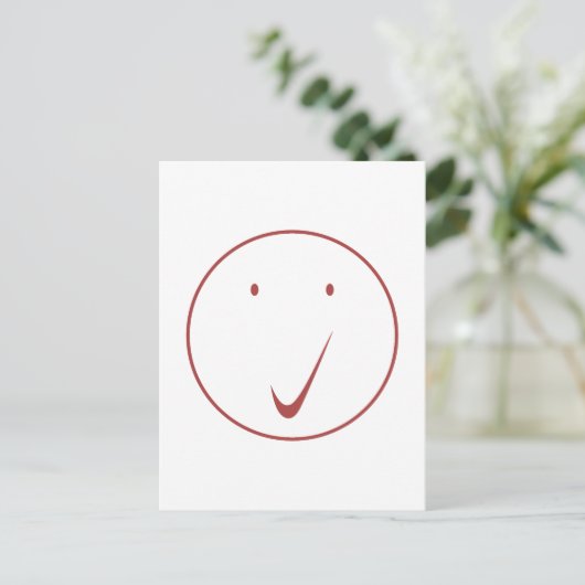 Kijk naar het gezicht - Tick/Black. Briefkaart (Staand voorkant)