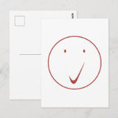 Kijk naar het gezicht - Tick/Black. Briefkaart (Voorkant / Achterkant)