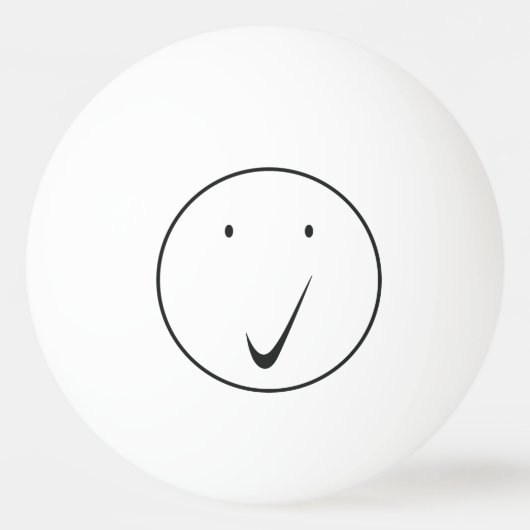 Kijk naar het gezicht - Tick/Black. Pingpongbal (Achterkant)