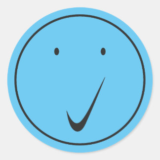 Kijk naar het gezicht - Tick/Black. Ronde Sticker