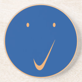 Kijk naar het gezicht - Tick/Oranje. Zandsteen Onderzetter