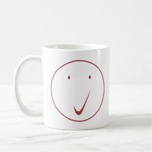 Kijk naar het gezicht - Tick, Transp/Red. Koffiemok