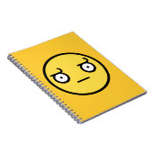 Kijk naar het gezicht van de afkeuring notitieboek (Rechterzijde)