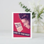 Kijk naar het juiste Briefkaart (Staand voorkant)