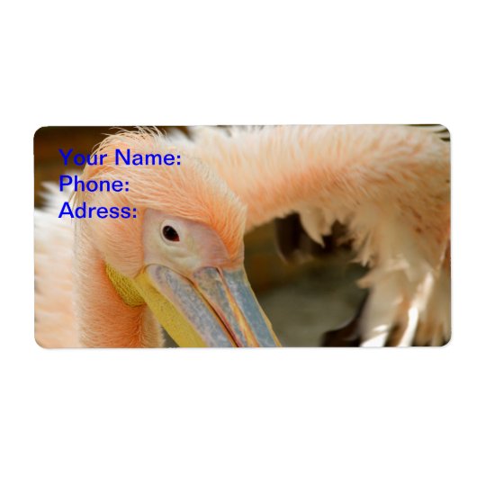 Kijk naar het Pelican-label Etiket (Voorkant)