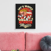 Kijk naar horrorfilms - Collations Canvas Afdruk (Insitu (Woonkamer))