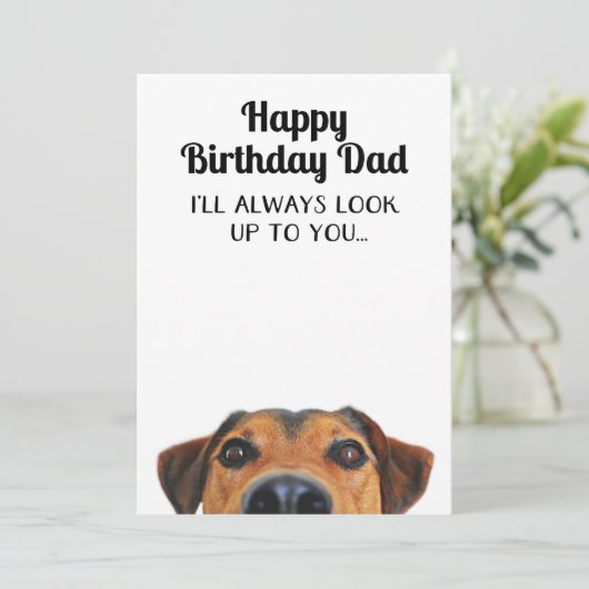 Kijk naar je grappige dag vader kaart (Staand voorkant)